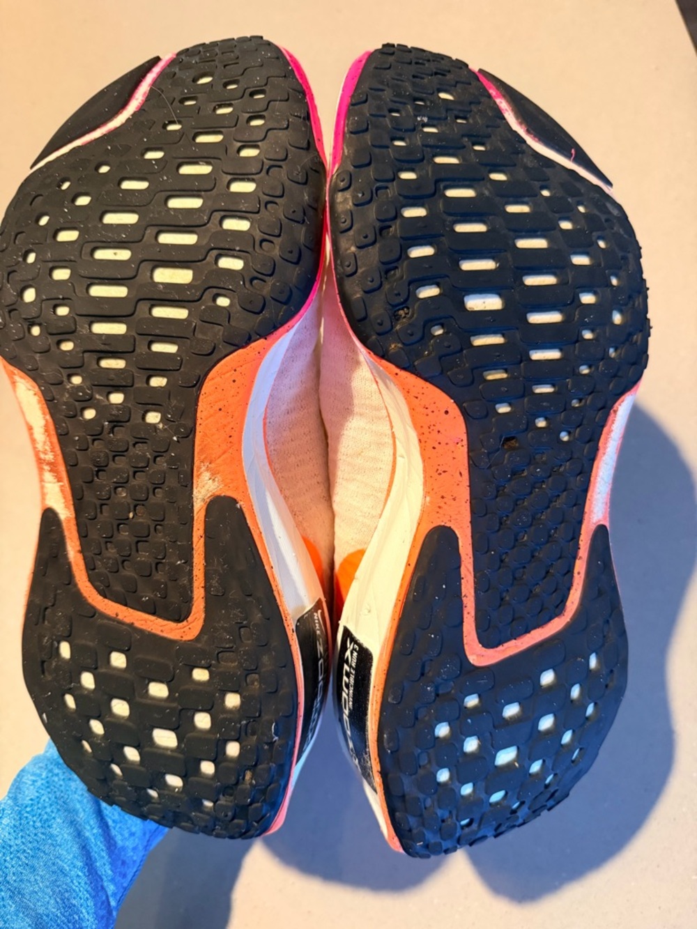 Nike Women’s Invincible Run 3 White with Pink and Orange Accents - Picture 7 of 8